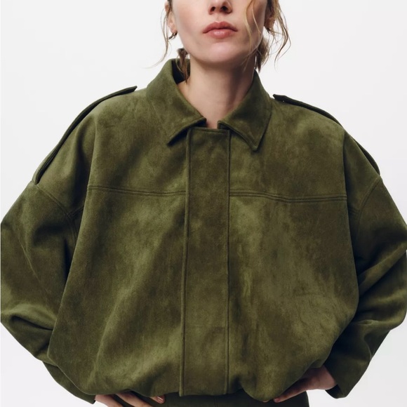 Zara Jackets & Blazers - Zara Faux Suede Women's Bomber